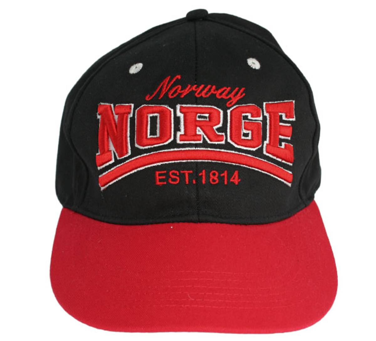 Caps black/red Norway, Norge Est. 1814