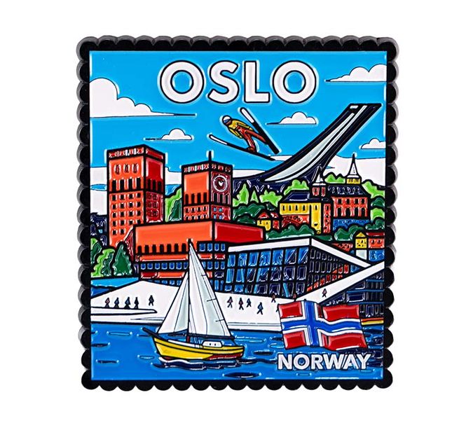 Hovedbilde Magnet Oslo, sort ramme