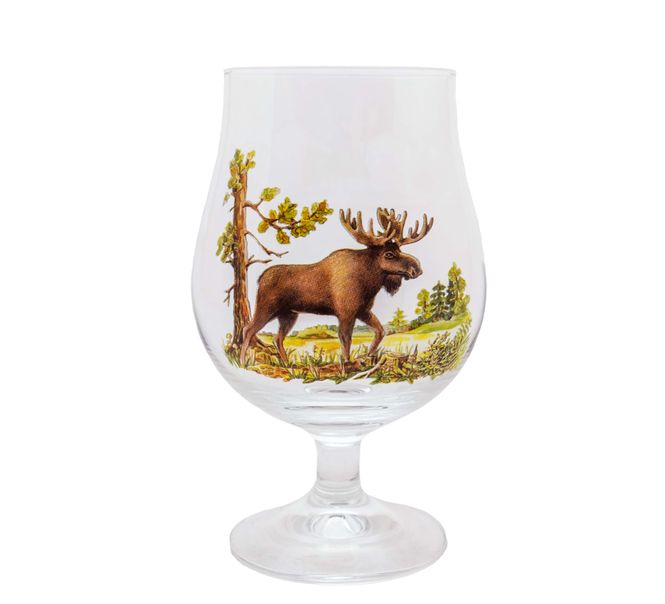 Main Image Beer glass with stem, moose