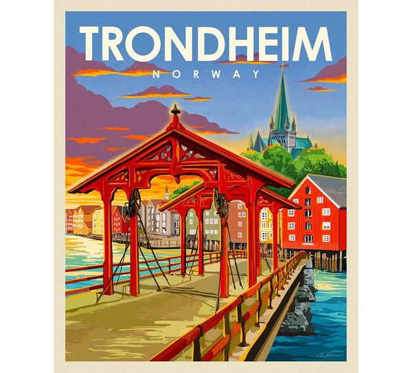 Main Image Poster Trondheim, retro