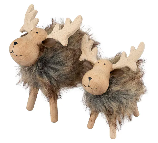Main Image Reindeer made of wood, large