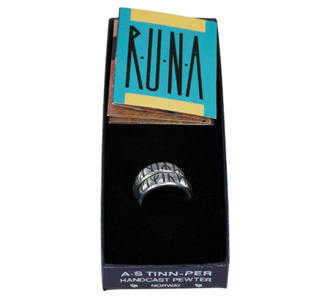 Main Image Ring with runic writing Tinn-Per