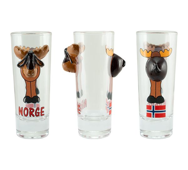 Main Image Snapsglass med polyelg, høyt, Norge
