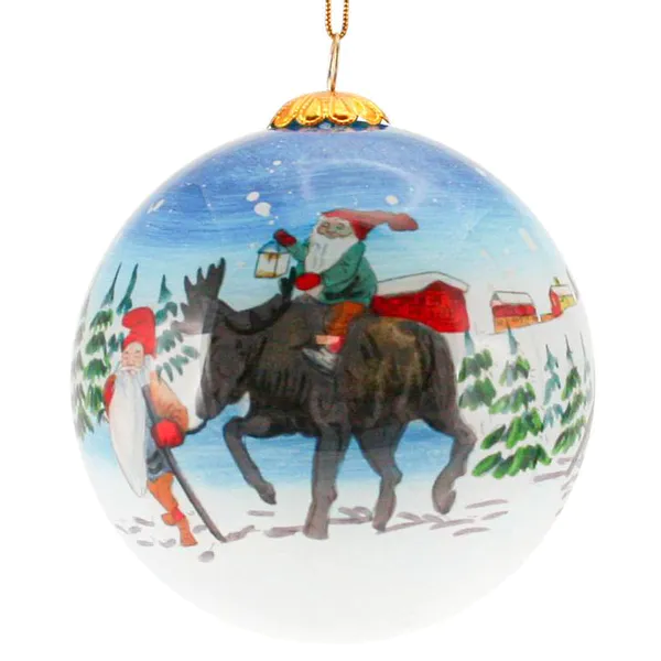Main Image Glass bauble, Elves and moose