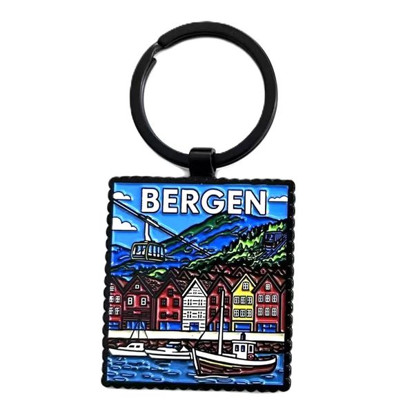 Hovedbilde Nøkkelring, Bergen, sort ramme