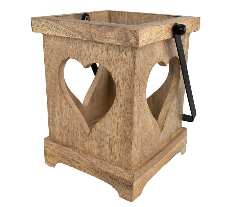 Antique lantern with cutout heart, F-design