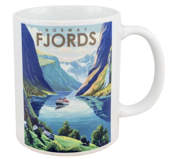 Main Image Mug, Fjords, retro