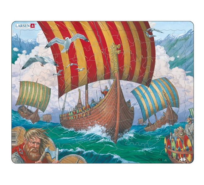 Hovedbilde Puslespill, Vikingskip - Ormen Lange,  64 brikker