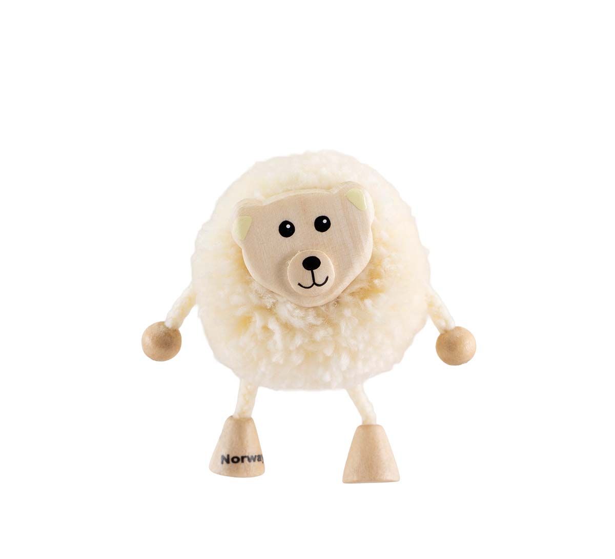 Magnet, pompom isbjørn dinglebein