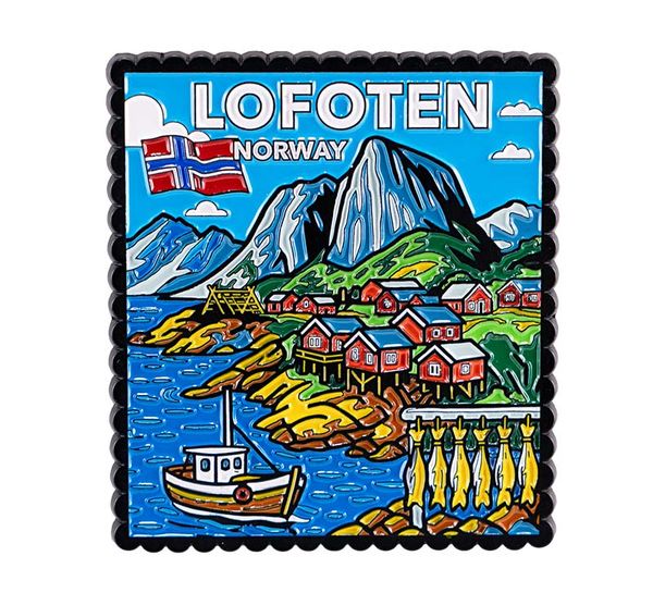 Hovedbilde Magnet Lofoten, sort ramme