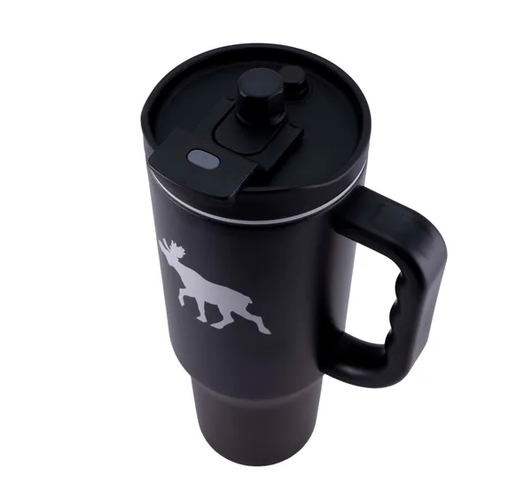 Main Image Tumbler with moose, black