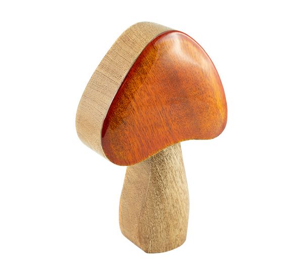 Main Image Antique wooden mushroom, brown, large, F-design