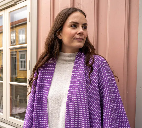Main Image Poncho, Islender, lilac/white