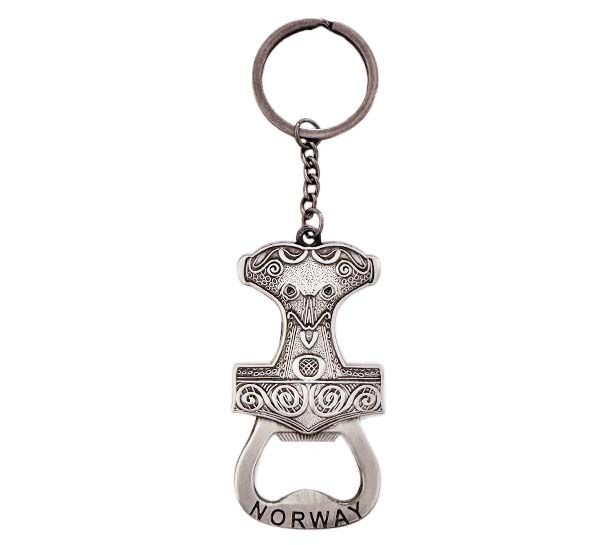 Hovedbilde Nøkkelring med Thors hammer og flaskeåpner