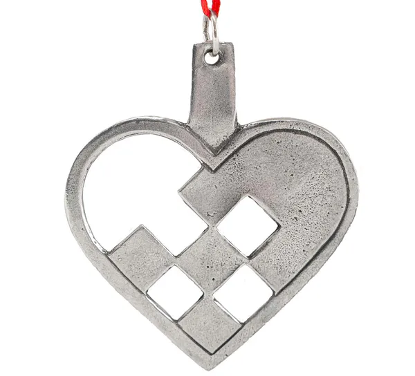 Main Image Ornament, Woven heart Tinn-Per