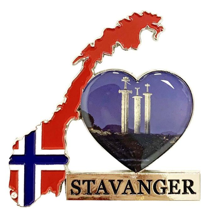 Main Image Metal magnet Norway map Stavanger