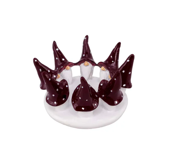 Main Image Red/white Santas in a circle, 10,5 cm, ...
