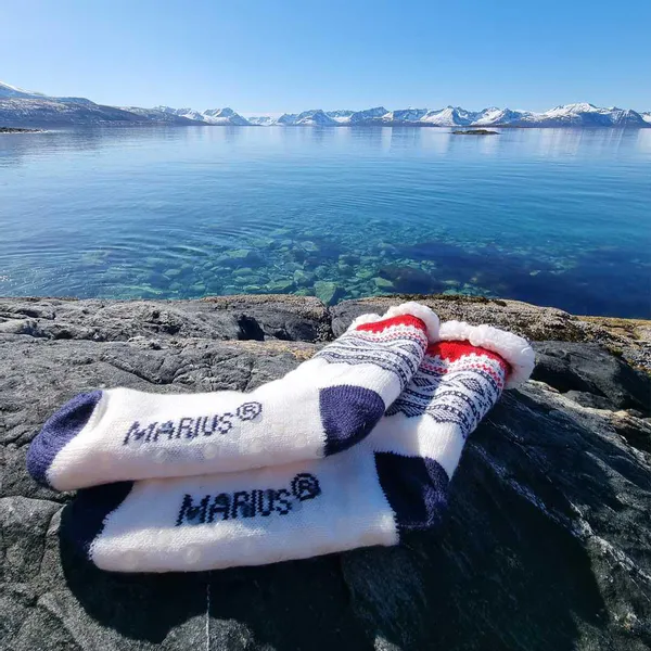 Hovedbilde Kosesokker, MARIUS®, hvit/blå/rød