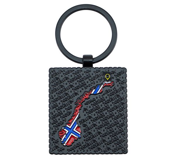 Hovedbilde Nøkkelring, Nordkapp, sort ramme