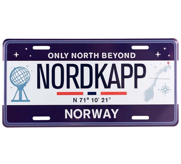 Hovedbilde Skiltplate med Nordkapp