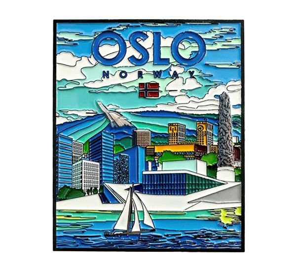 Main Image Metal magnet, Oslo, retro