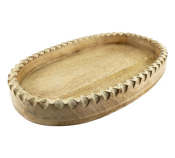 Main Image Antique serving tray with wavy edge