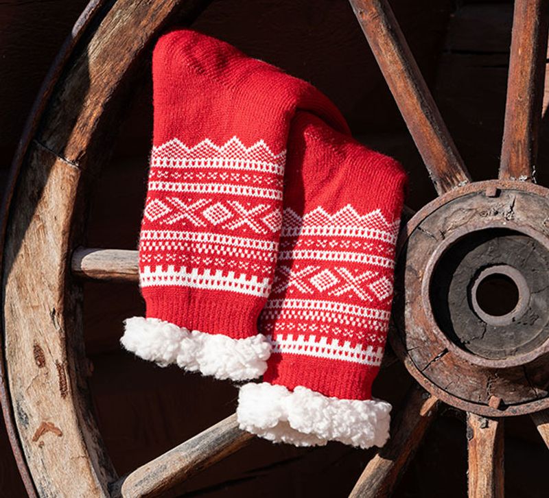 Snuggle sock, MARIUS® pattern, red/white