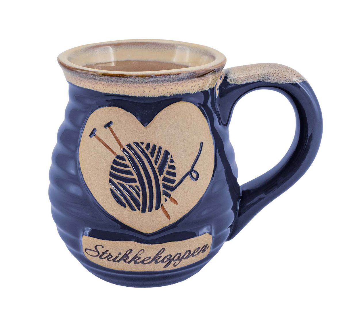 Strikkekoppen, havblå