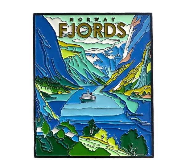 Main Image Metal magnet, Fjords, retro