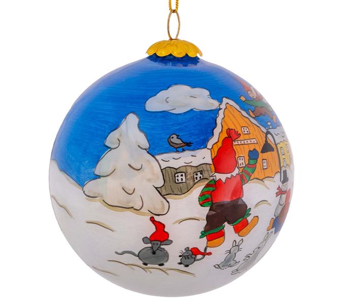 Main Image Christmas bauble, Santa's children playing
