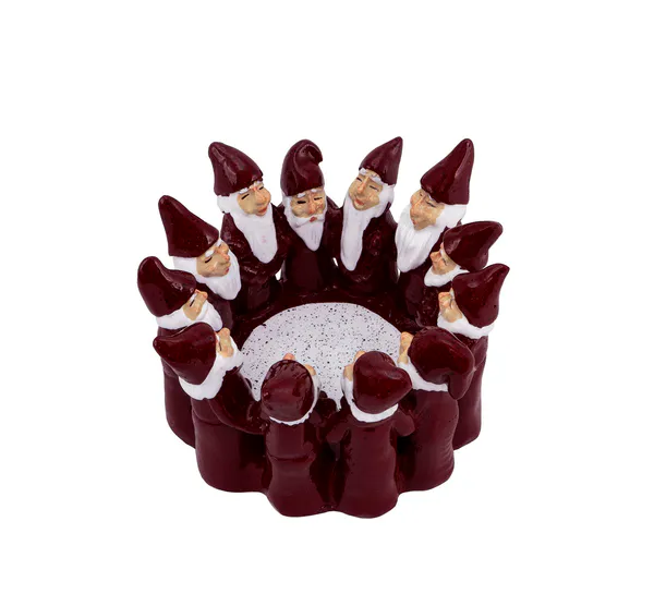 Main Image Santas in a circle red, 9 cm, Harvesttime