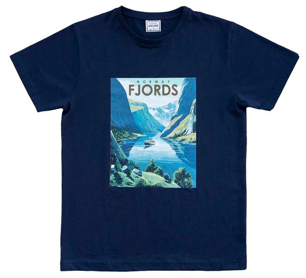 Main Image T-shirt, Fjords, retro