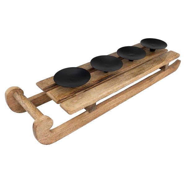 Hovedbilde Antikk adventsstake på slede, F-design