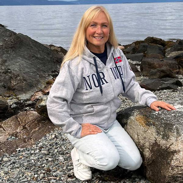 Main Image Hoodie with zip, Norway, light grey