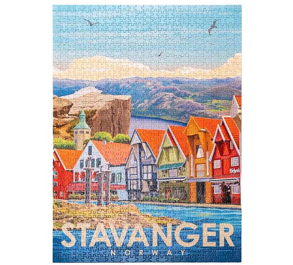 Main Image Puzzle, Stavanger, retro, 1000 pieces