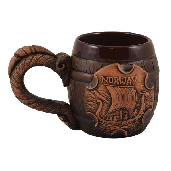 Hovedbilde Krus 0,5L, håndlaget keramikk, Vikingskip
