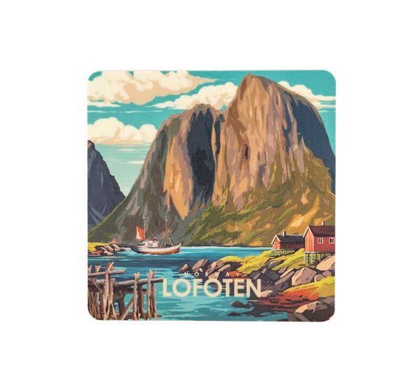 Main Image Birch veneer coaster, Lofoten, retro