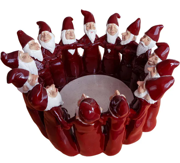Main Image Santas in a circle, red, 32 cm, Harvesttime