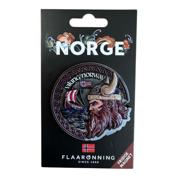 Hovedbilde Magnet i metall, viking og vikingskip