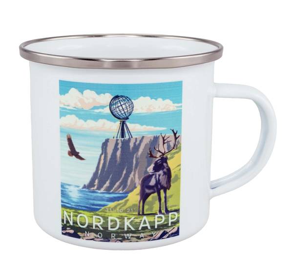 Main Image Enamel mug, Nordkapp, retro