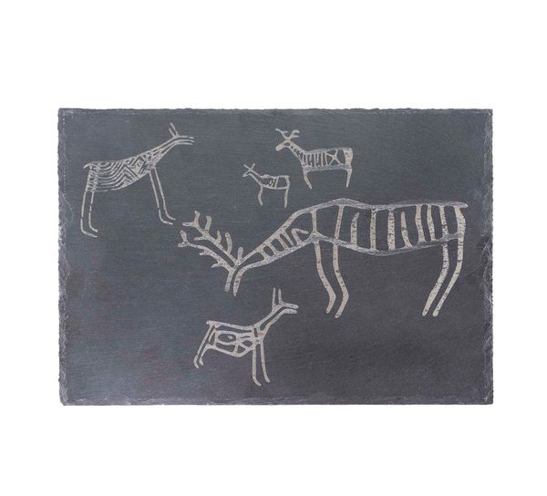 Main Image Slate serving plate, petroglyphs