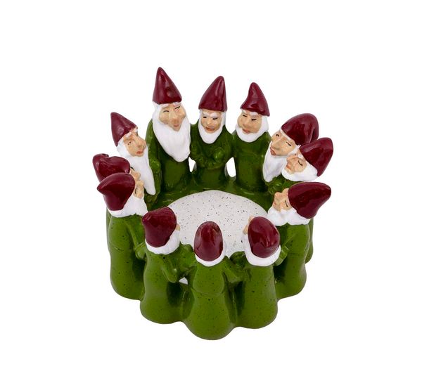 Main Image Santas in a circle, green, 9 cm, Harvesttime