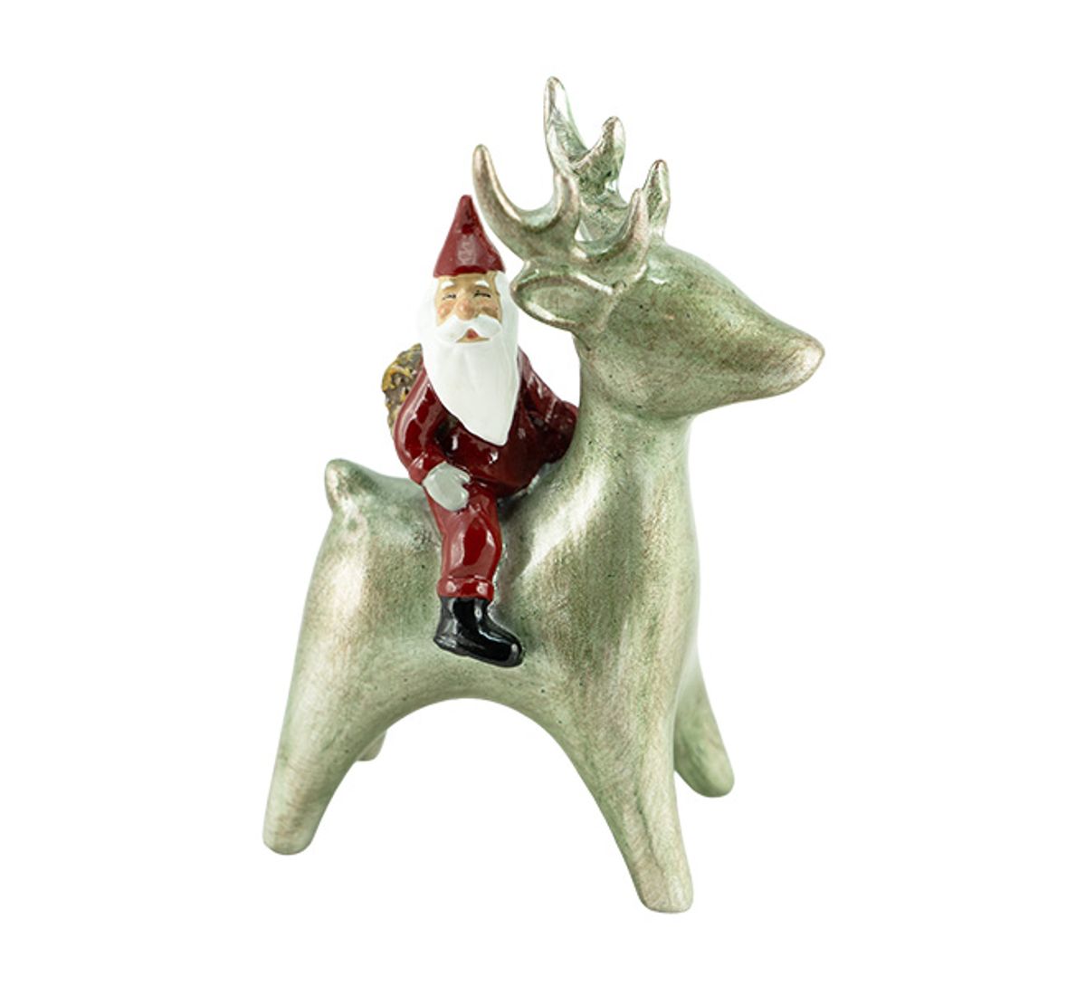Santa on reindeer, Harvesttime
