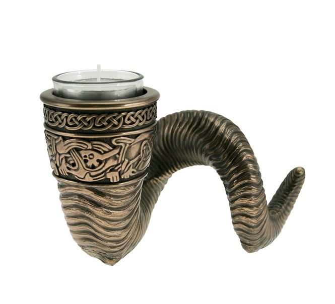 Main Image Viking horn with candle holder