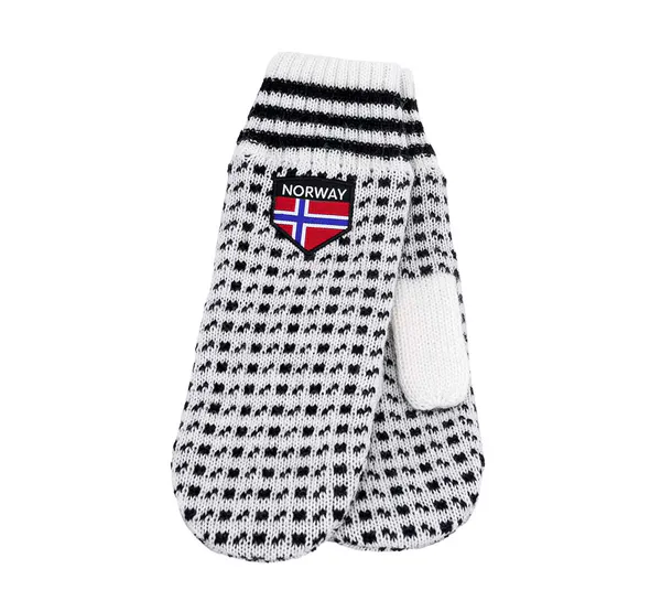 Main Image Knitted mittens Islender, white/black