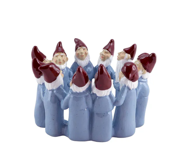 Main Image Santas in a circle, light blue, 12 cm, ...