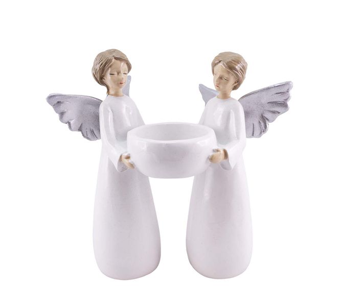 Main Image Two angels holding a tealight, Harvesttime