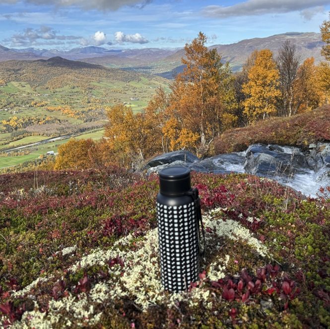 Hovedbilde Termoflaske, Islender, sort/hvit