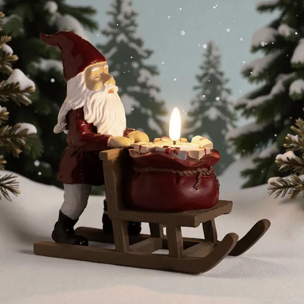 Main Image Santa on a kick-sleigh, Harvesttime