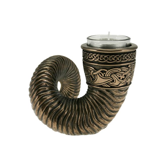 Main Image Viking horn with candle holder